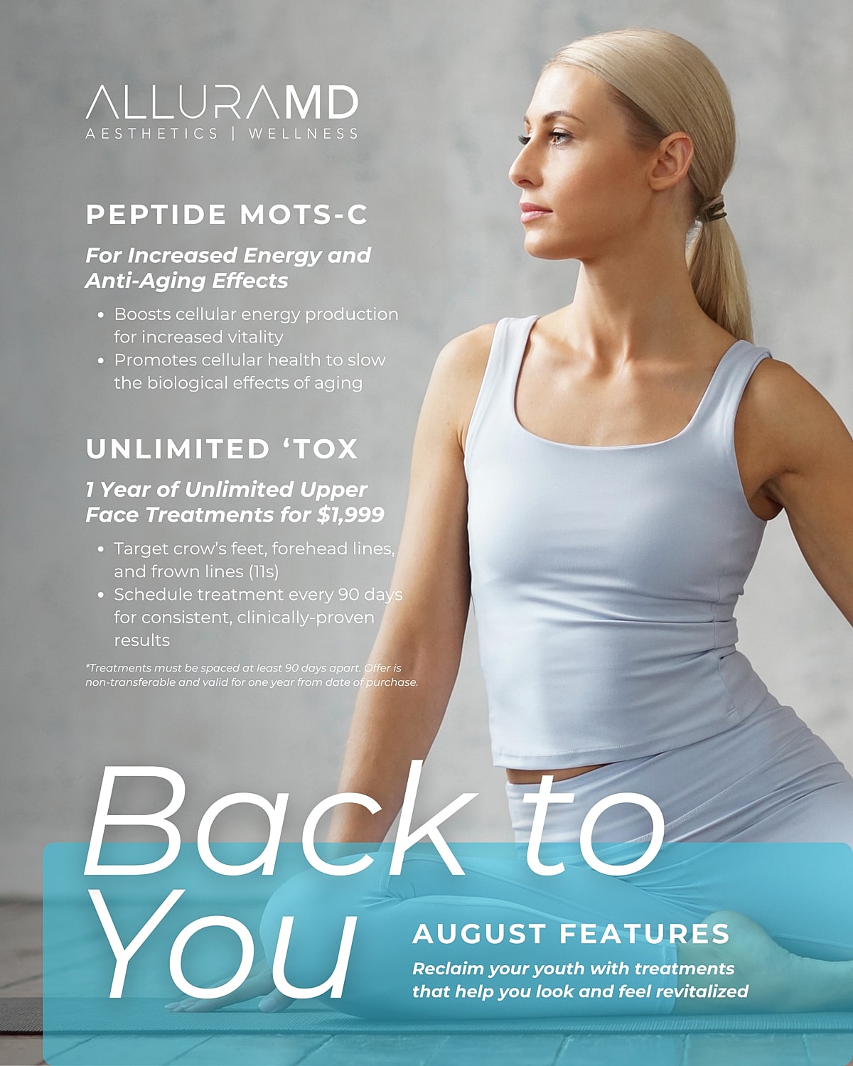 Christmas in July promotional aesthetics offer.