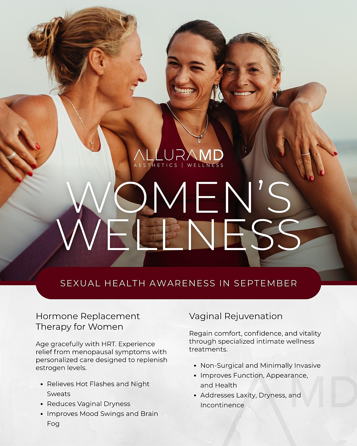 Women celebrating wellness and health awareness together.