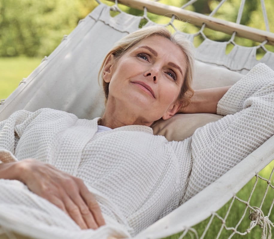 woman on hammock